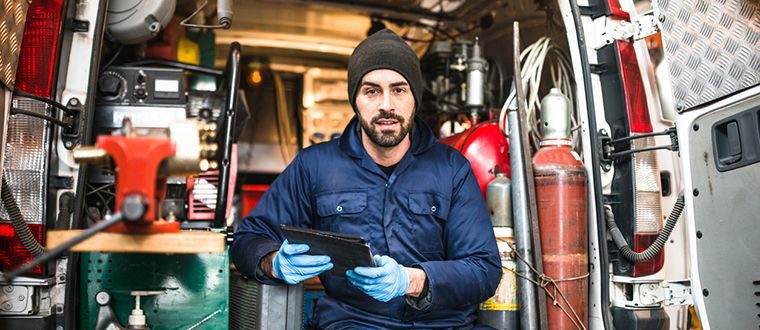 Tradesman and trade vehicle